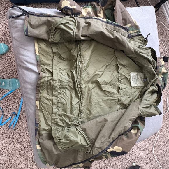 Vintage Military ECWCS Gen 1 Camo Parka Cold Weather Woodland Lg Reg GORPCORE - Picture 6 of 10